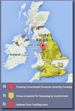 Pic: Fracking in the UK map