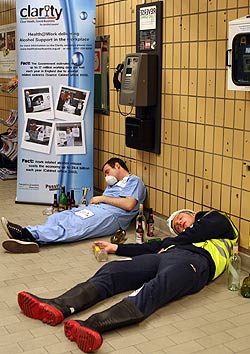 Alcohol misues in the workplace highlighted at Liverpool's commuter railway network this Christmas week
