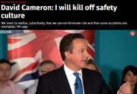 Pic: Cameron kill off health and safety culture
