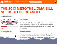 Pic: 38 Degrees Mesothelioma Petition - click the pic to sign