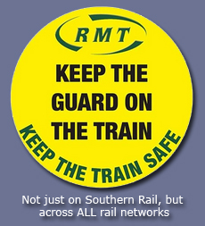 Pic: Keep Guards On Trains logo