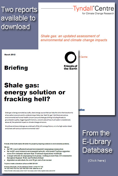 Pic: documents on Shale Gas - click the pic to download