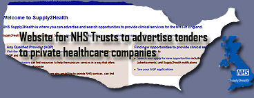 Website used by NHS Trusts to tender