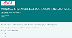 image: Dust registration form - click to access and register