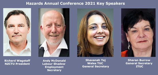 Pic: Hazards Conference 2021 Key Speakers