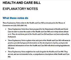 Pic: click to downlaod Health and Care Bill notes