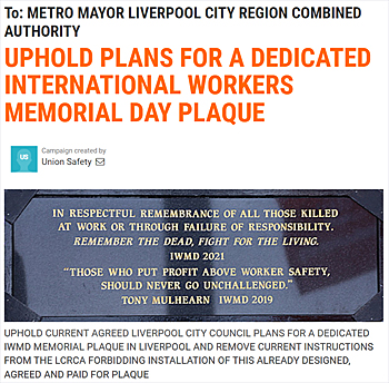 Image: IWMD 2022 Plaque petition