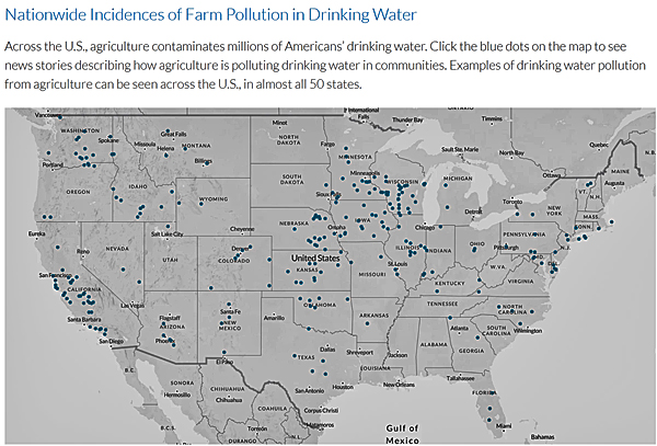 Pic: Map of Farm Pollution in water - click to go to website